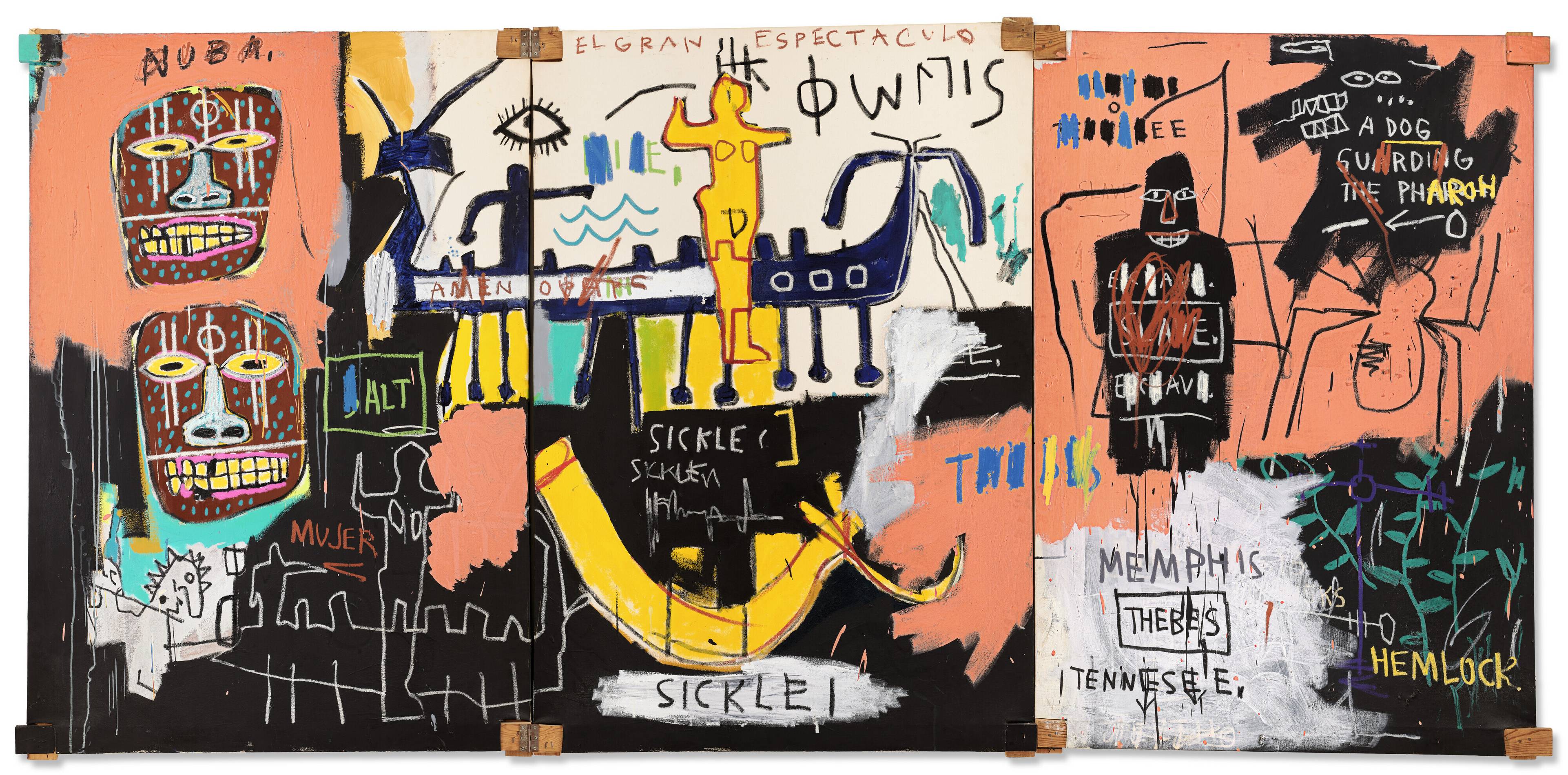 El Gran Espectaculo (The Nile) by Jean-Michel Basquiat