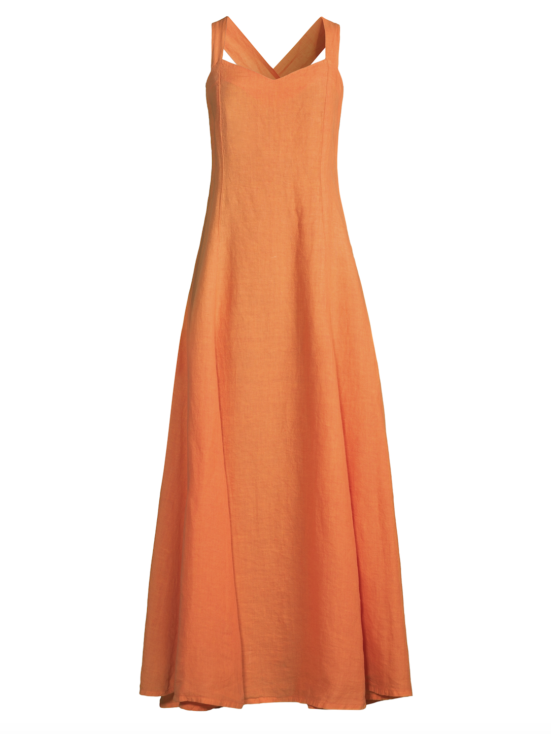 Lino cross-back linen maxi dress
