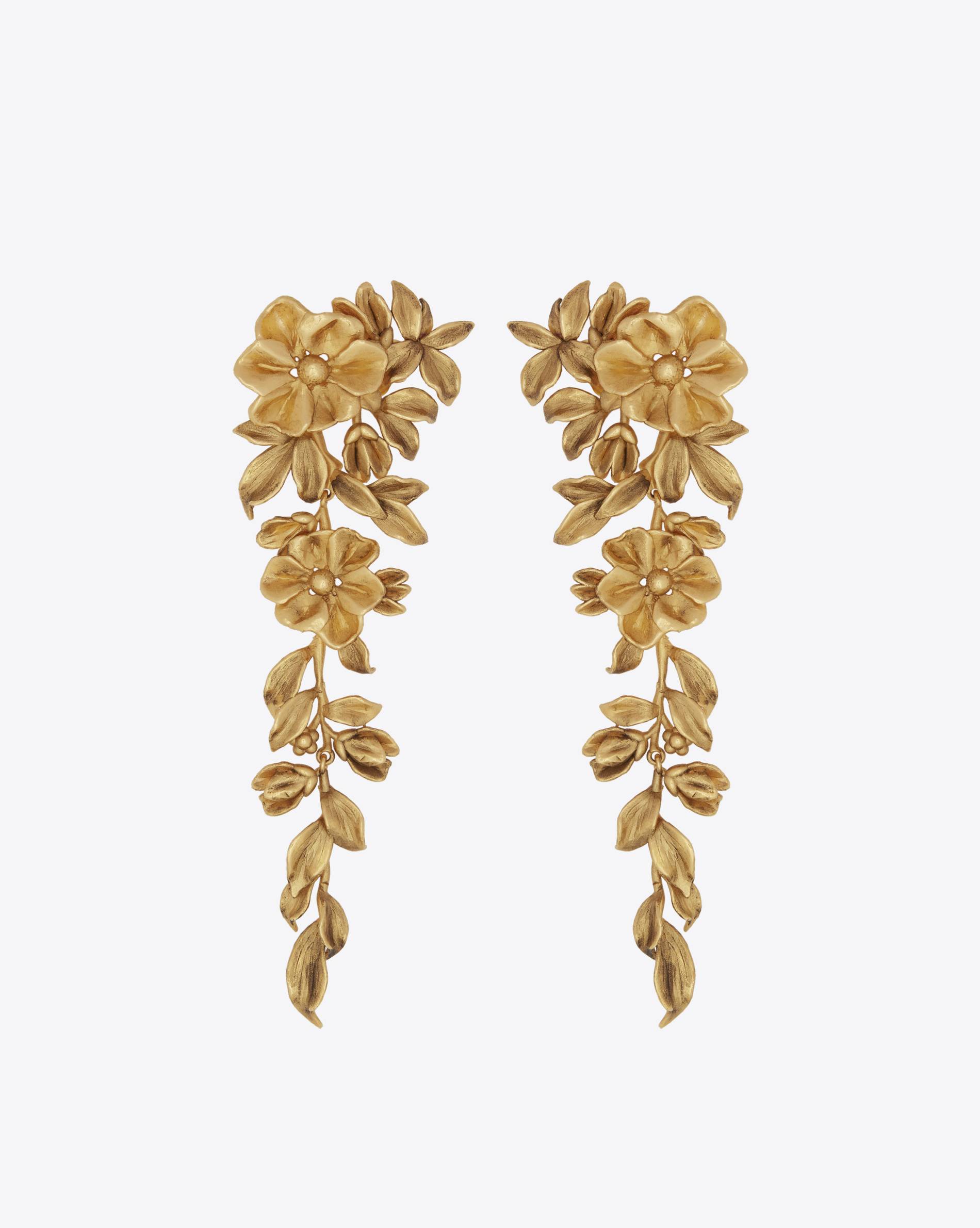 Saint Laurent flower earrings in metal