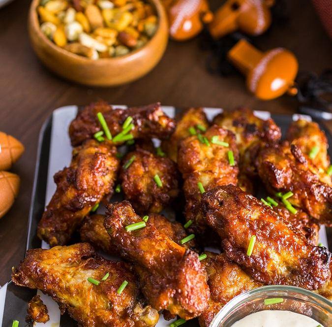Buffalo Chicken Wings with Cilantro Lime Sauce