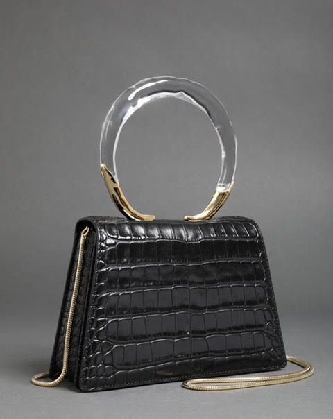 alexis bittar the lucite quad handbag in black croc leather