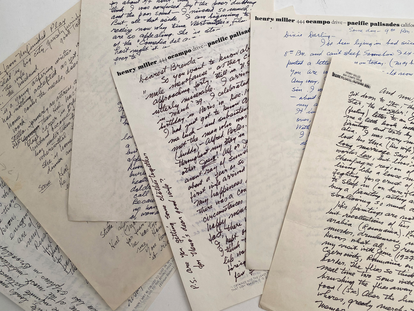 Henry Miller's notes