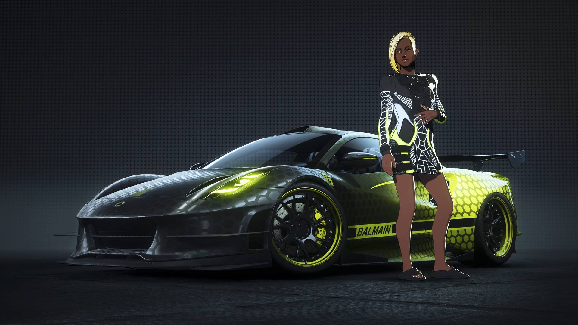 balmain dress in need for speed unbound