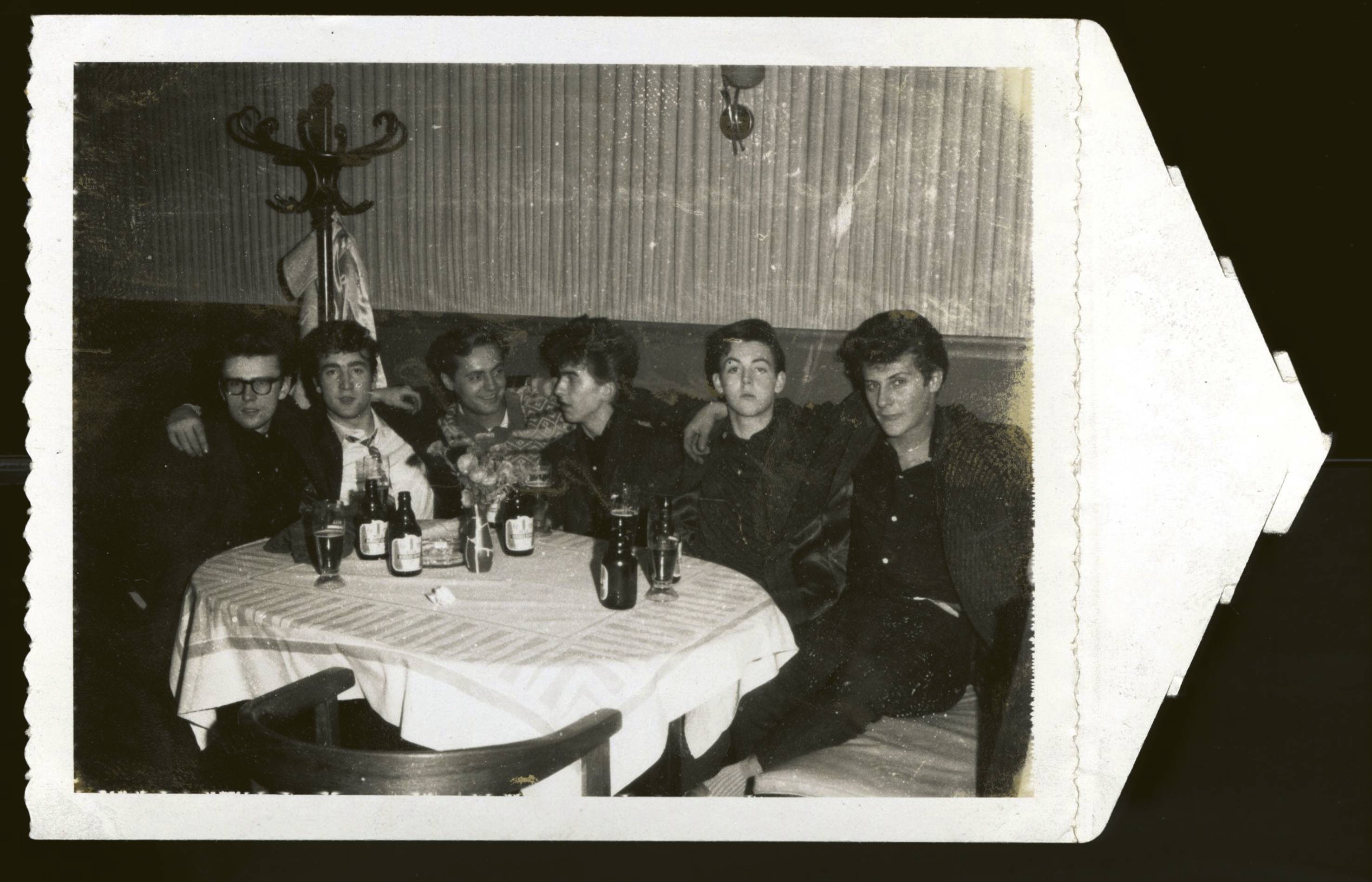 The Beatles with friends at Harold's