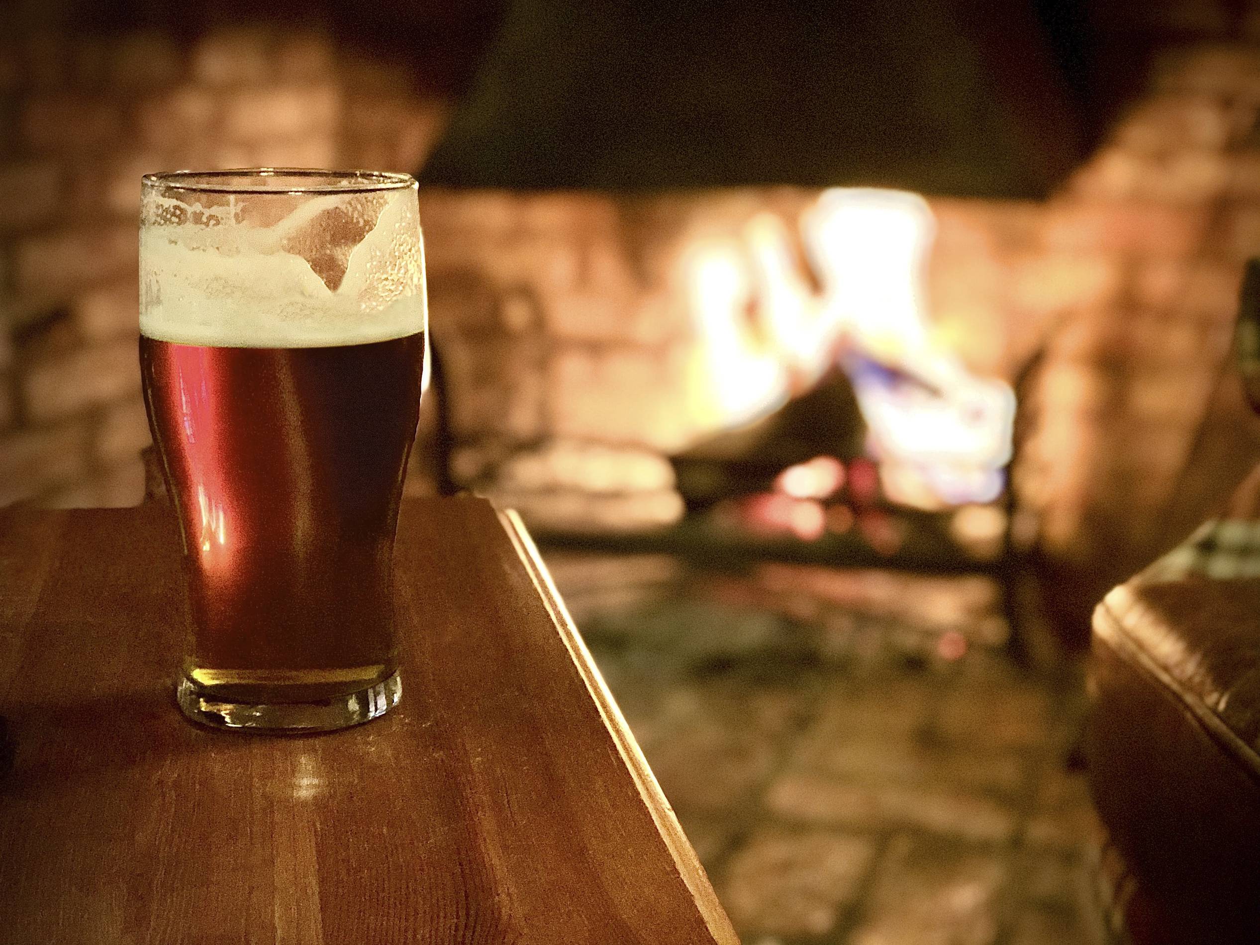 beer by the fire