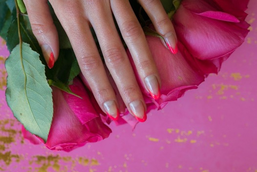 bellacures nail artists, triangle french tip