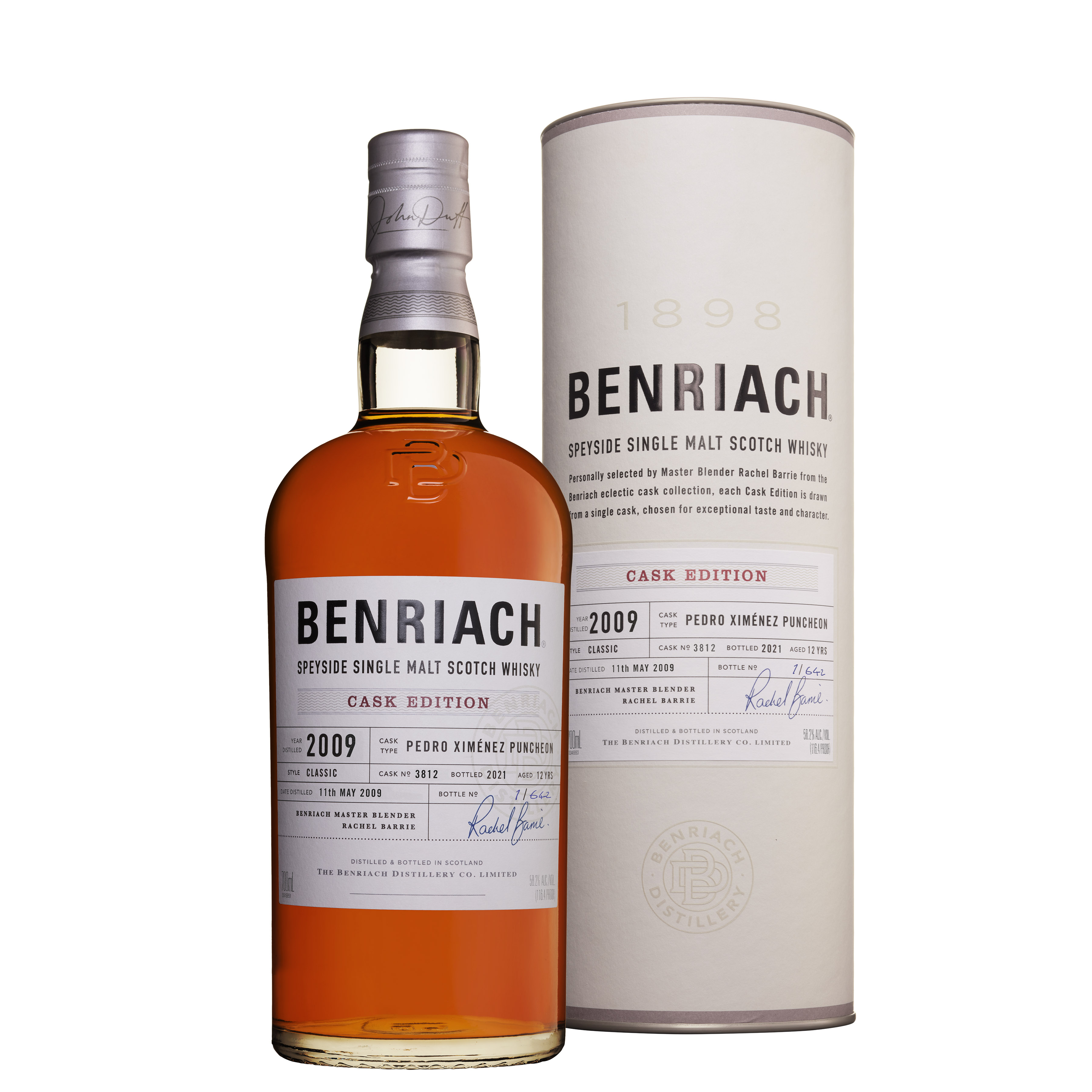 benriach 2009 scotch bottle