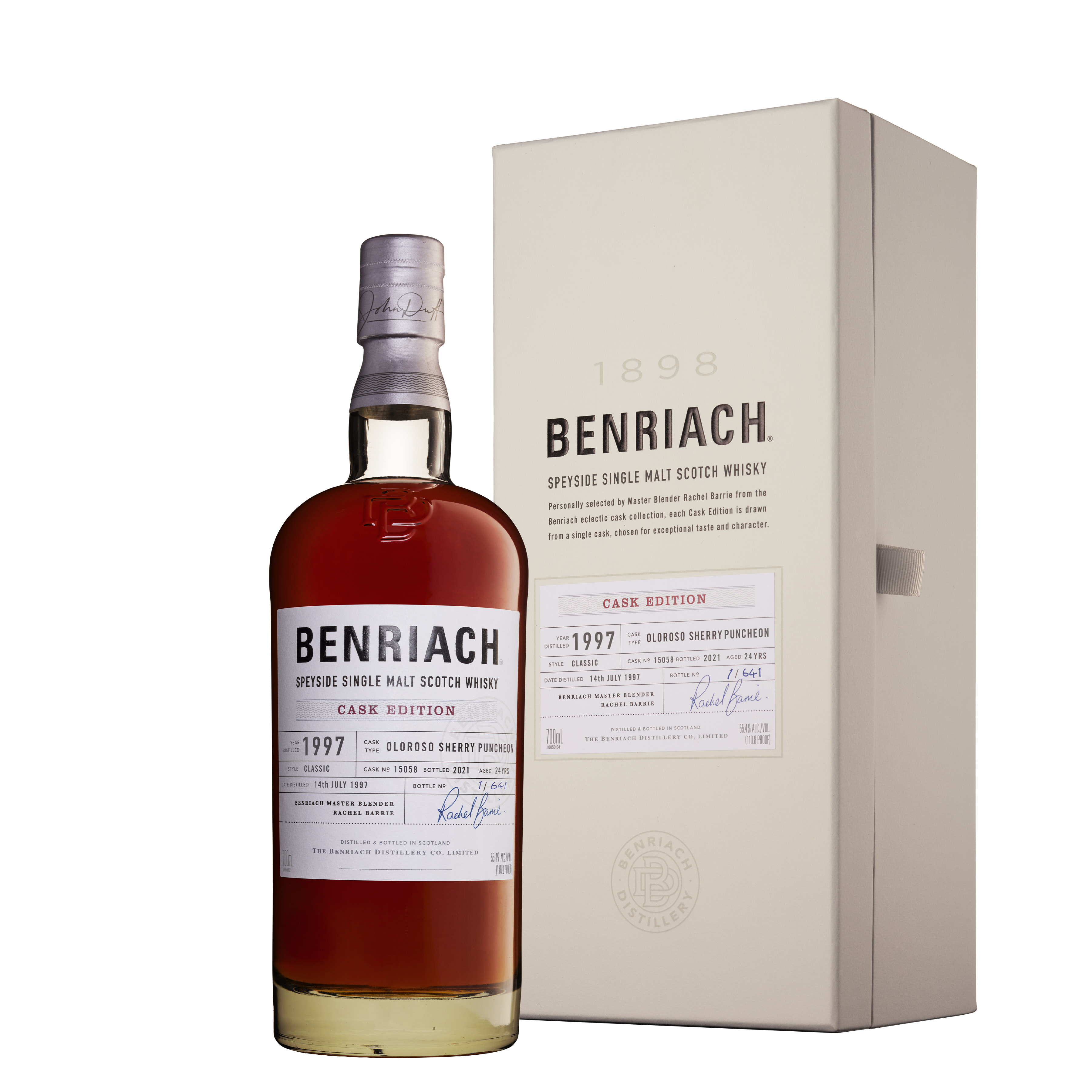 benriach 1997 scotch bottle