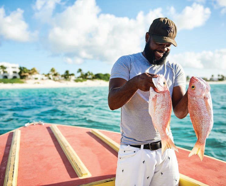 Aurora Anguilla Resort & Golf Club’s culinary program benefits from local sourcing, including the catch of the day. PHOTO COURTESY OF BRANDS