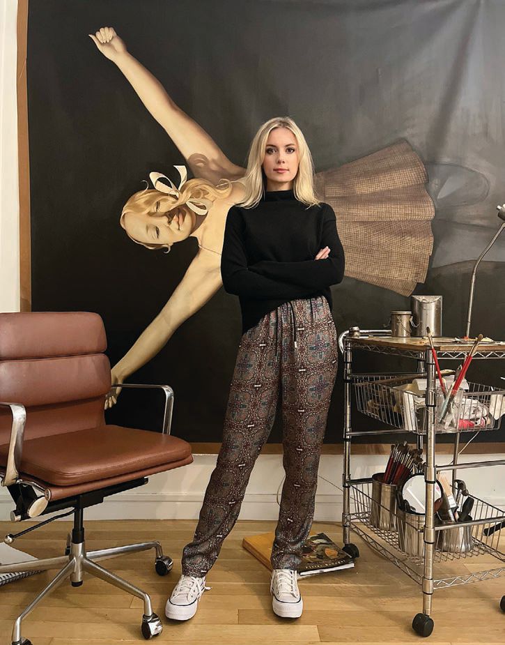Weyant in her studio in New York. PORTRAIT COURTESY OF THE ARTIST AND GAGOSIAN