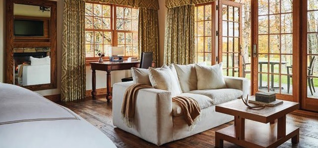 Primland’s Fairway Cottage offers ample space; PHOTO COURTESY OF AUBERGE RESORTS COLLECTION