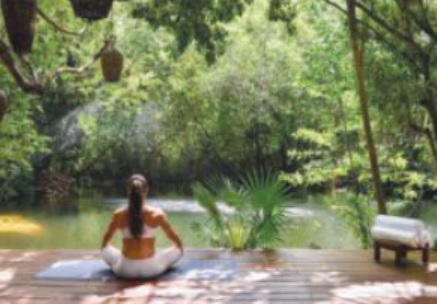 A secluded deck for meditation. PHOTO COURTESY OF ROSEWOOD MAYAKOBA