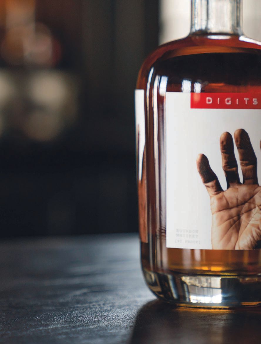 Digits Bourbon is aged five years and produced on California’s Mare Island. PHOTO COURTESY OF BRAND