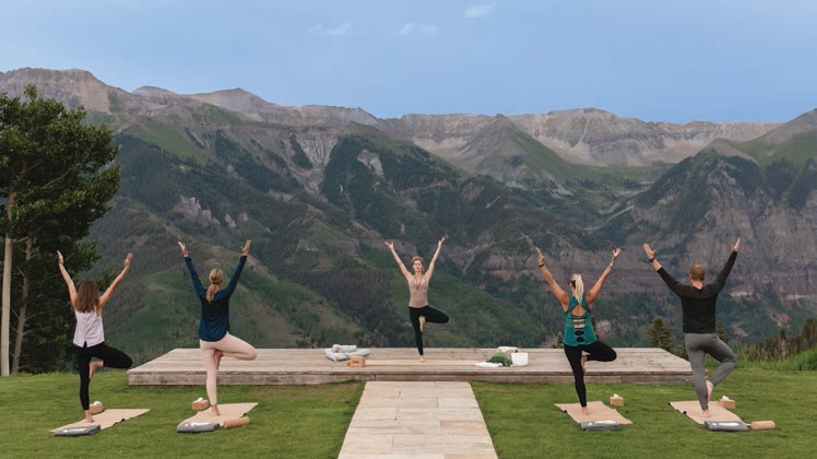 Yoga helps you reset and restore. PHOTO COURTESY OF RESET TELLURIDE