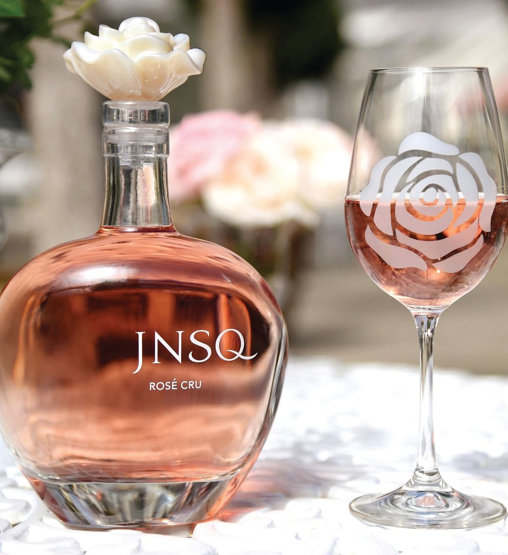 The new keepsake bottle from JNSQ holds a light, refreshing rosé. PHOTO COURTESY OF JNSQ