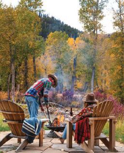 Kick back at your own fire pit on the banks of Rock Creek PHOTO COURTESY OF THE RANCH AT ROCK CREEK