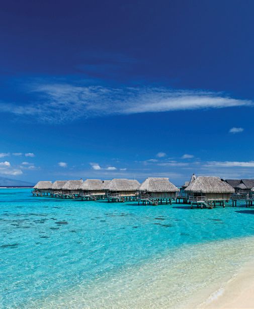 Moorea’s water temperatures stay in the mid-80s, making its beaches ideal for swimming