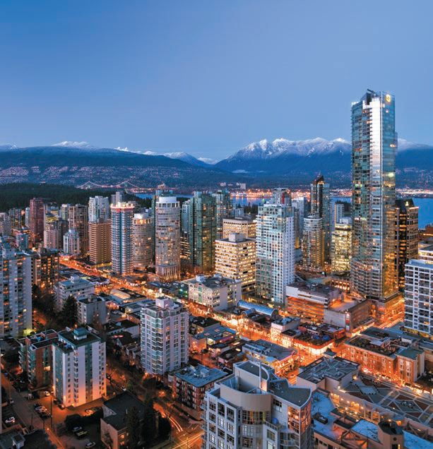 The hotel occupies the first 15 floors of downtown Vancouver’s tallest building PHOTO COURTESY OF SHANGRI-LA VANCOUVER