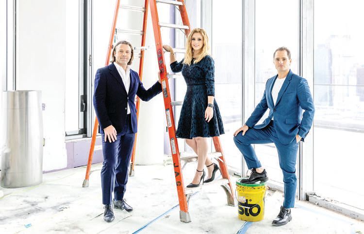 CEO Jonathan Landau (left) founded Landau Properties in 2022 with his daughter, Yaeli, and son-in-law, DC Lowinger PHOTO COURTESY OF LANDAU PROPERTIES