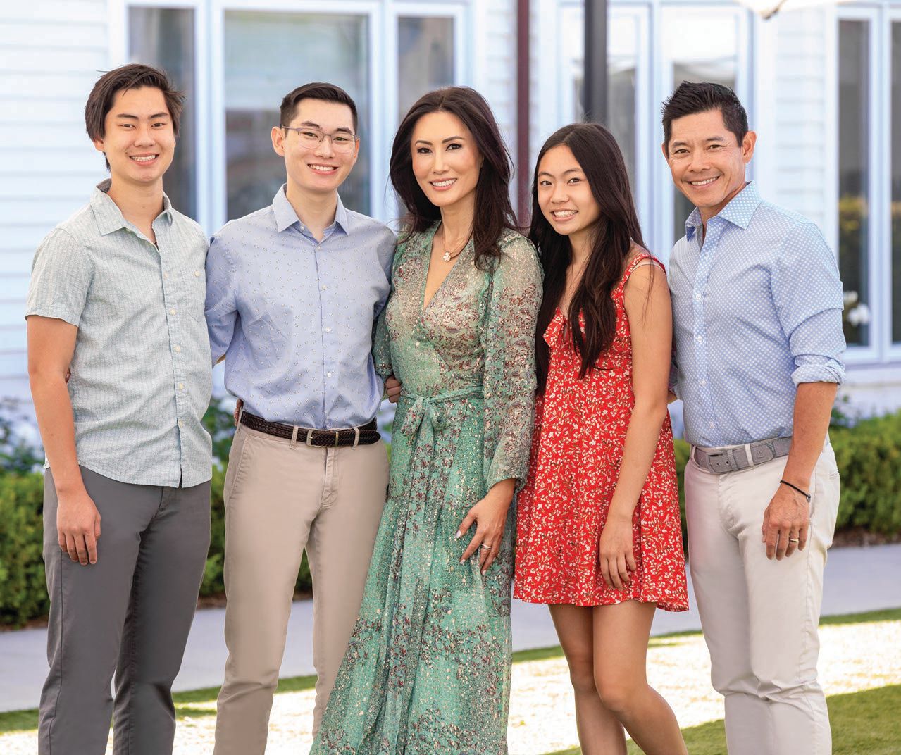 From left : Brandon, Tyler, Lauren, Ella and Michael Wong PHOTO BY JOHN WATKINS PHOTOGRAPHY