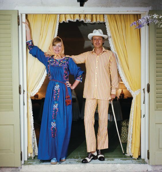 Colin Tennant, 3rd Baron Glenconner, and his wife, Anne, in Mustique in March 1973. PHOTO COURTESY OF MUSTIQUE