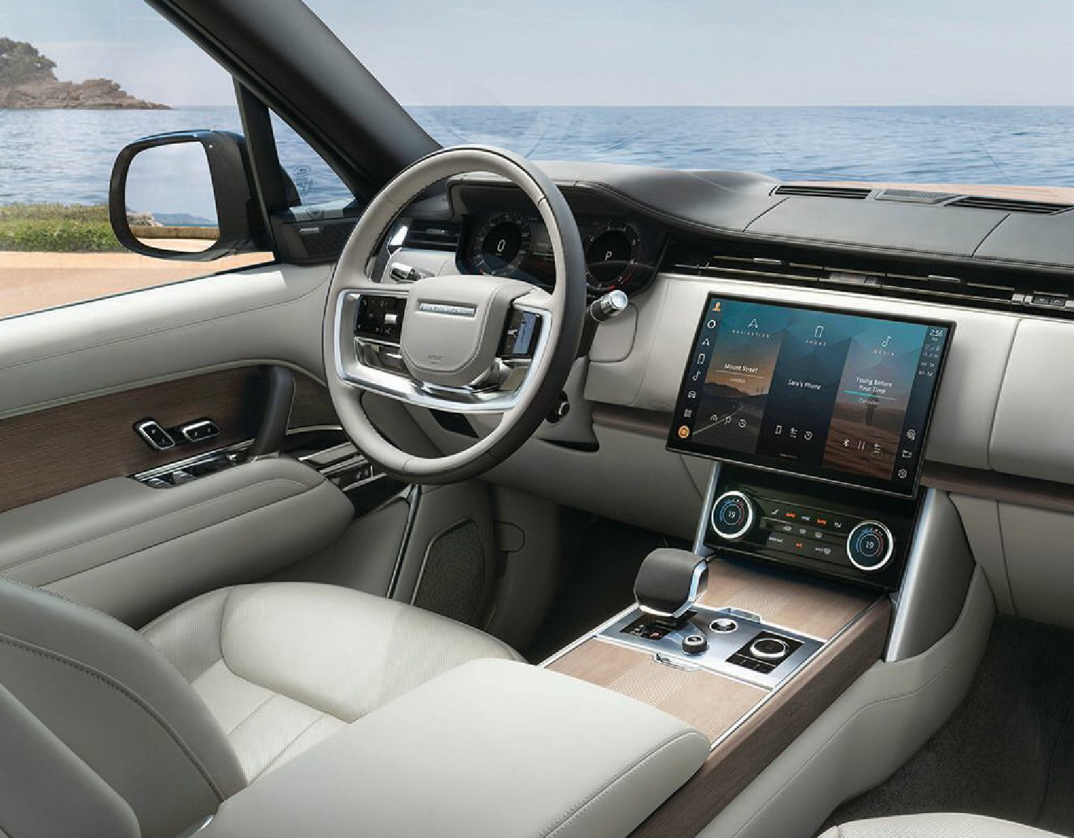 Range Rover’s signature command seating position gives you a clear view of the road ahead. PHOTO COURTESY OF BRAND