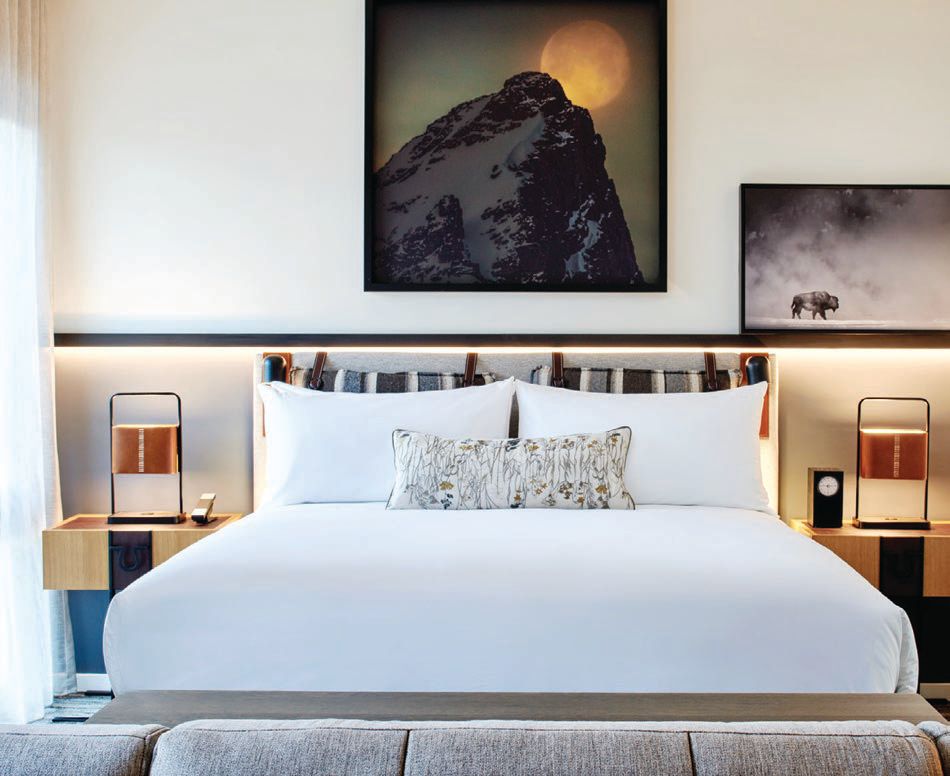 Photography and art by artists from Jackson Hole fill the hotel’s rooms and public areas. PHOTS BY RYAN SHEETS PHOTOGRAPHY