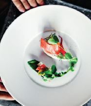 Experience the chef’s tasting menu with dishes like aquavit smoked trout PHOTO COURTESY OF THE RANCH AT ROCK CREEK
