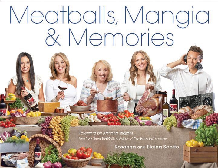 The cover of Meatballs, Mangia & Memories COVER AND FOOD PHOTOS BY JUSTIN JAGIELLO AND HUDI GREENBERGER