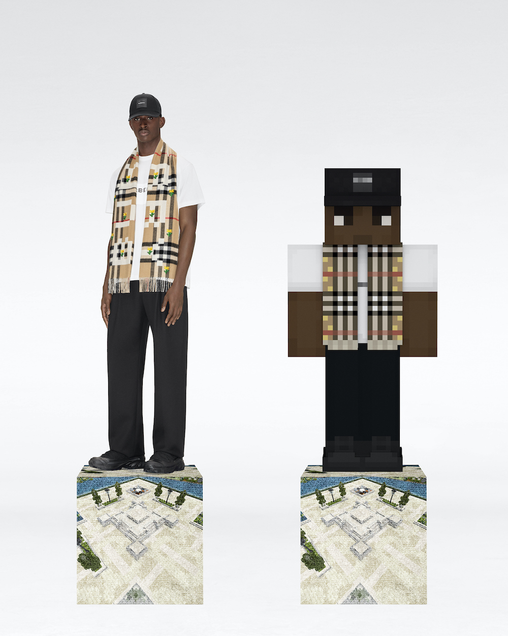 burberry scarf for minecraft collaboration