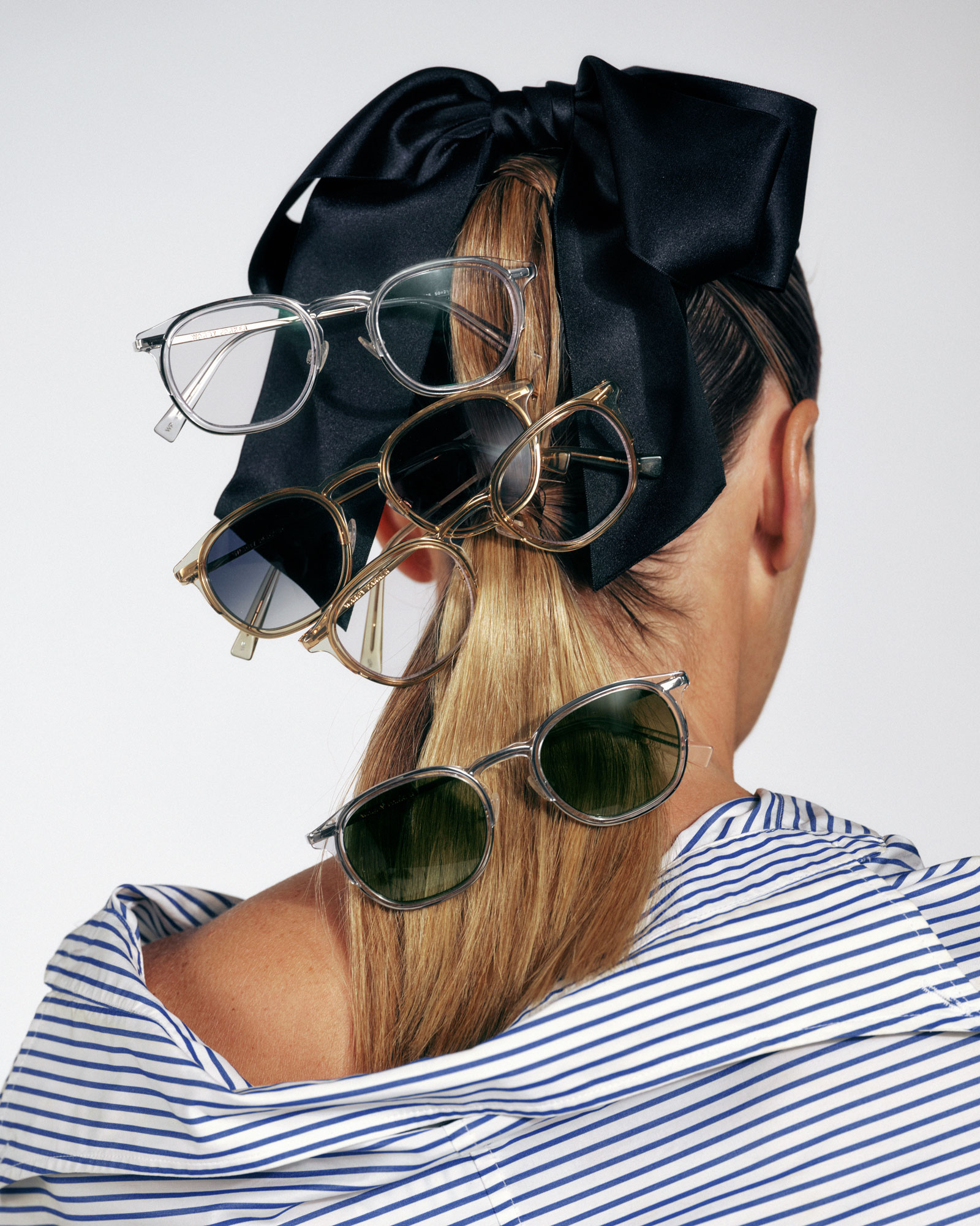 chloe Sevigny models her warby parker eyewear collection