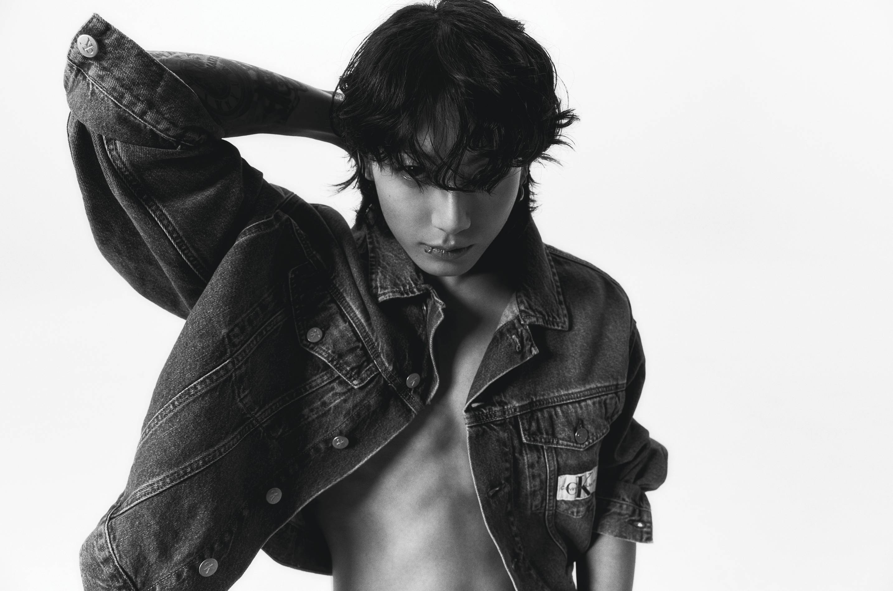 Jung Kook of BTS models for Calvin Klein in 2023 campaign