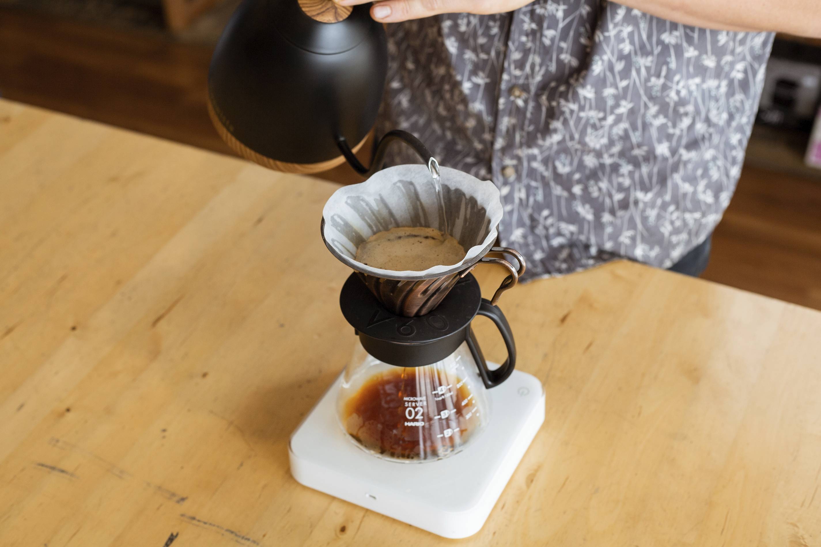coffee pour over process