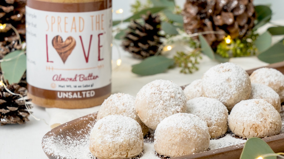 spiced almond butter snowball cookies from spread the love