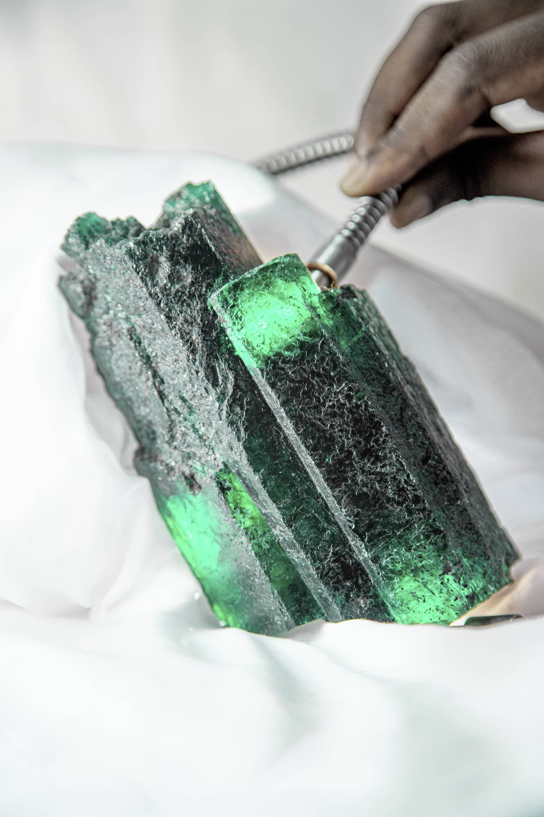 Gemfields' Chipembele emerald in full