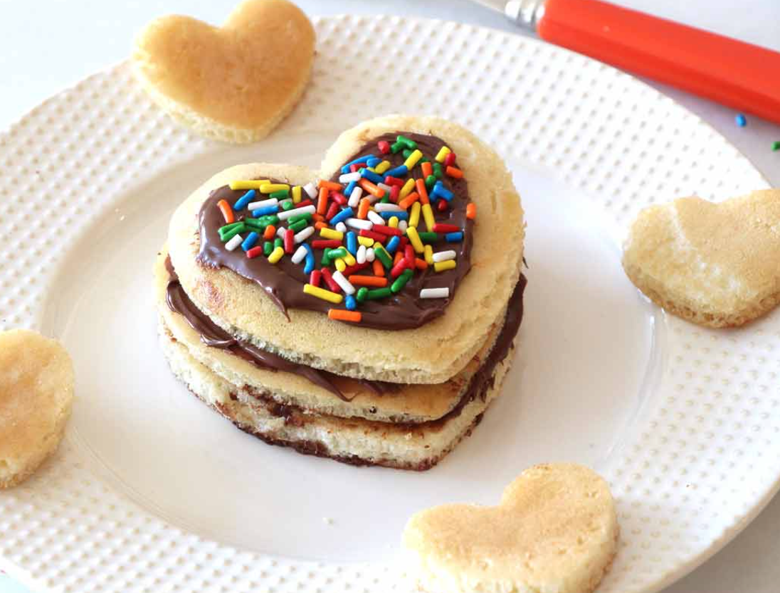 heart-shaped pancakes by Jason Goldstein