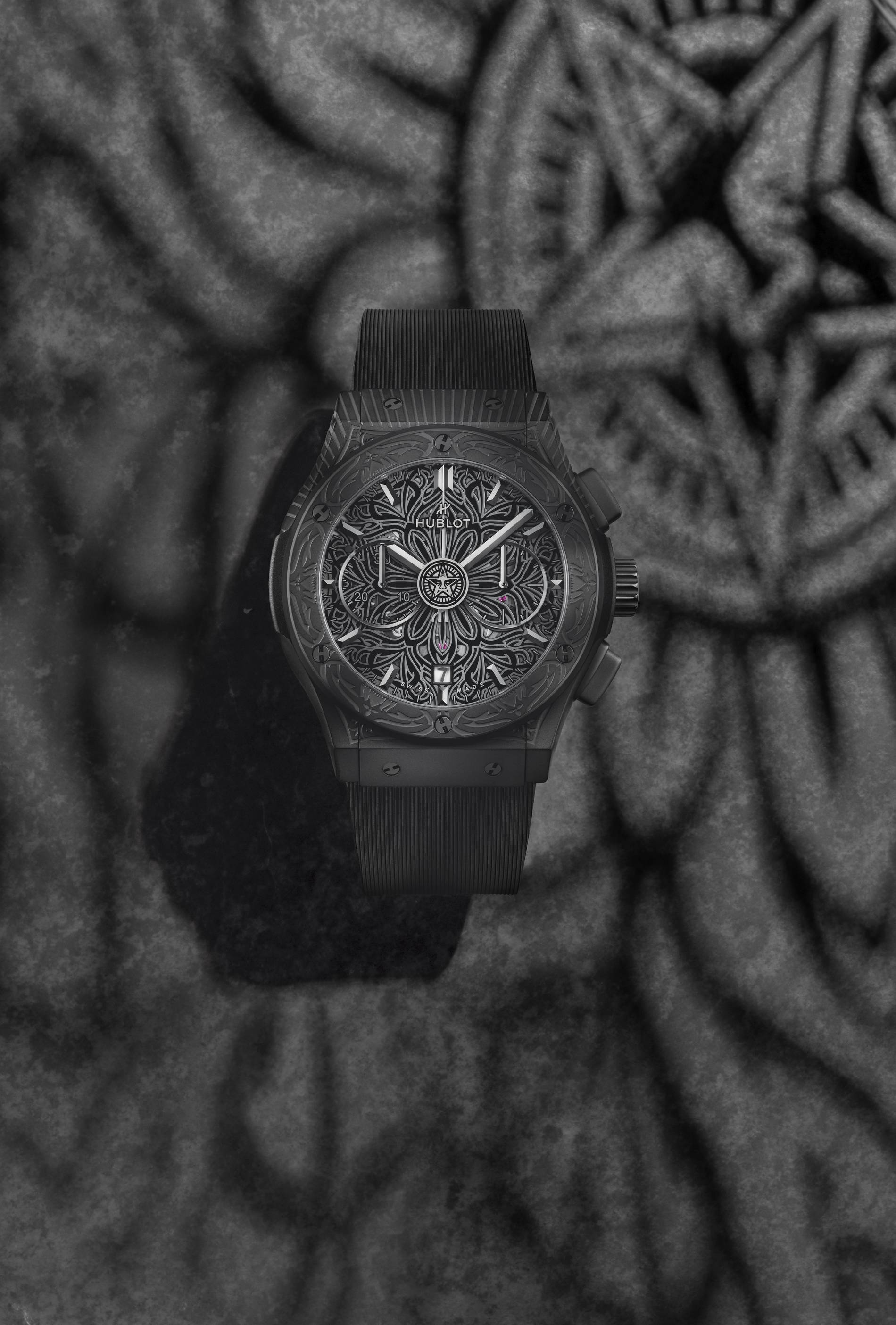The Classic Fusion Aerofusion Chronograph All Black Shepard Fairey timepiece