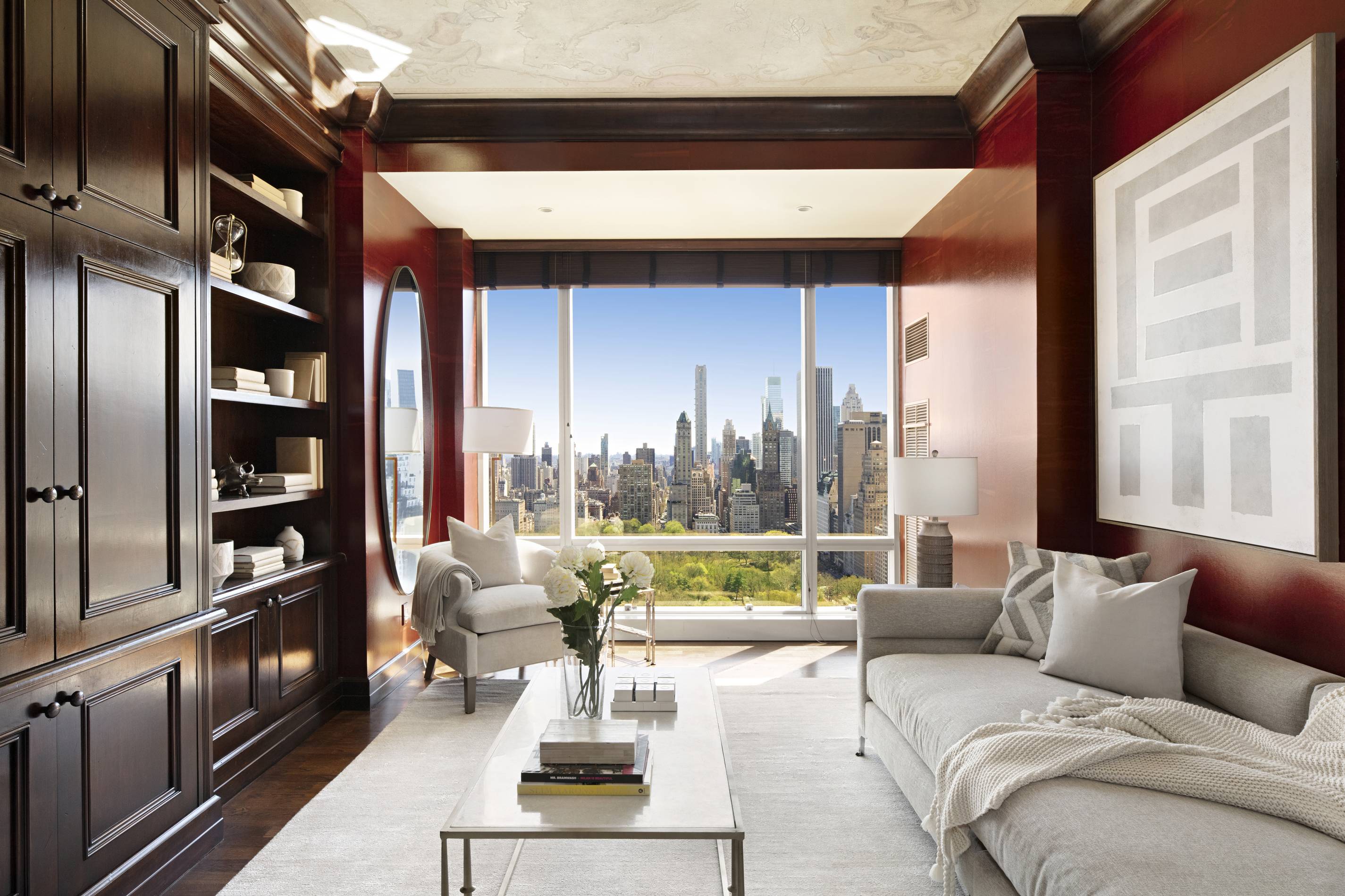 janet Jackson's NYC apartment; library