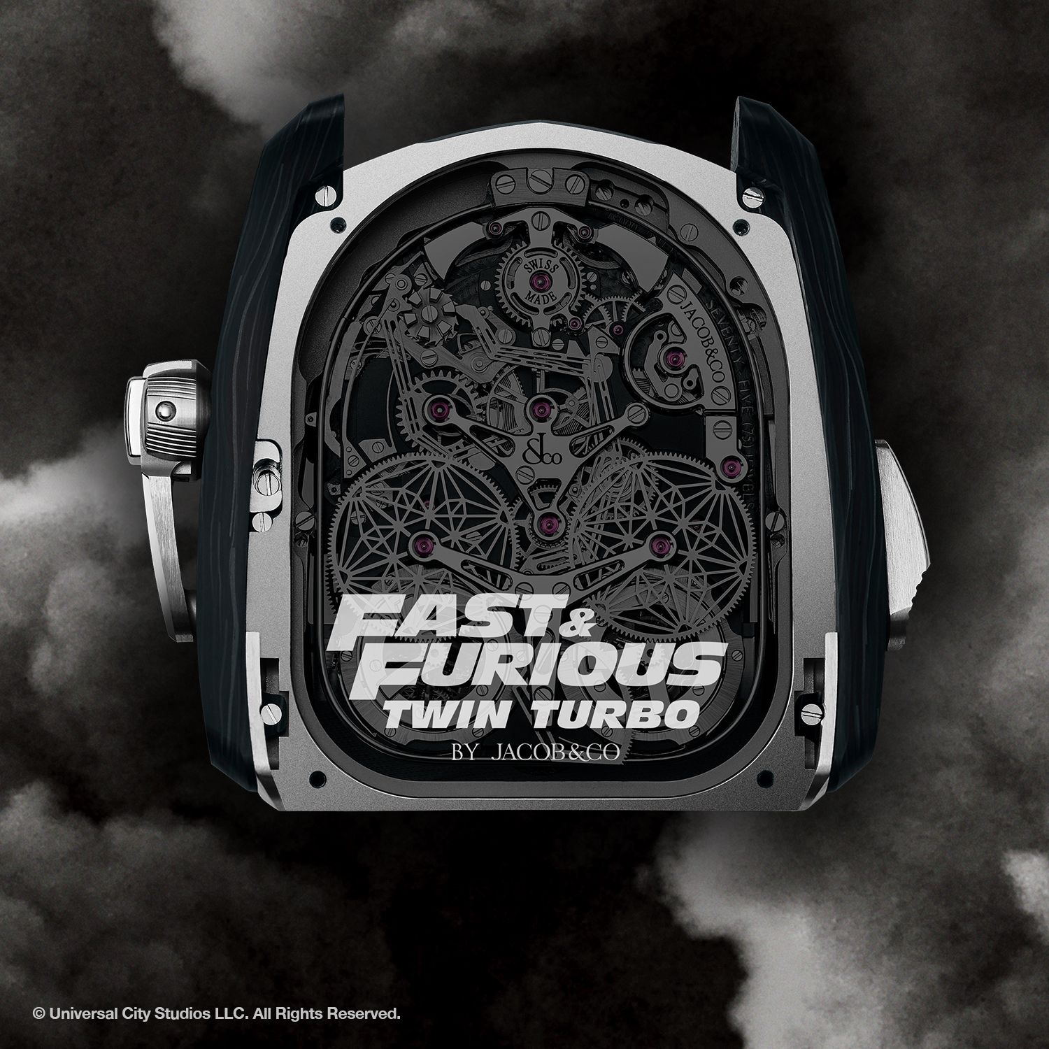 Jacob & Co "Fast & Furious" Turbo Twin Watch back