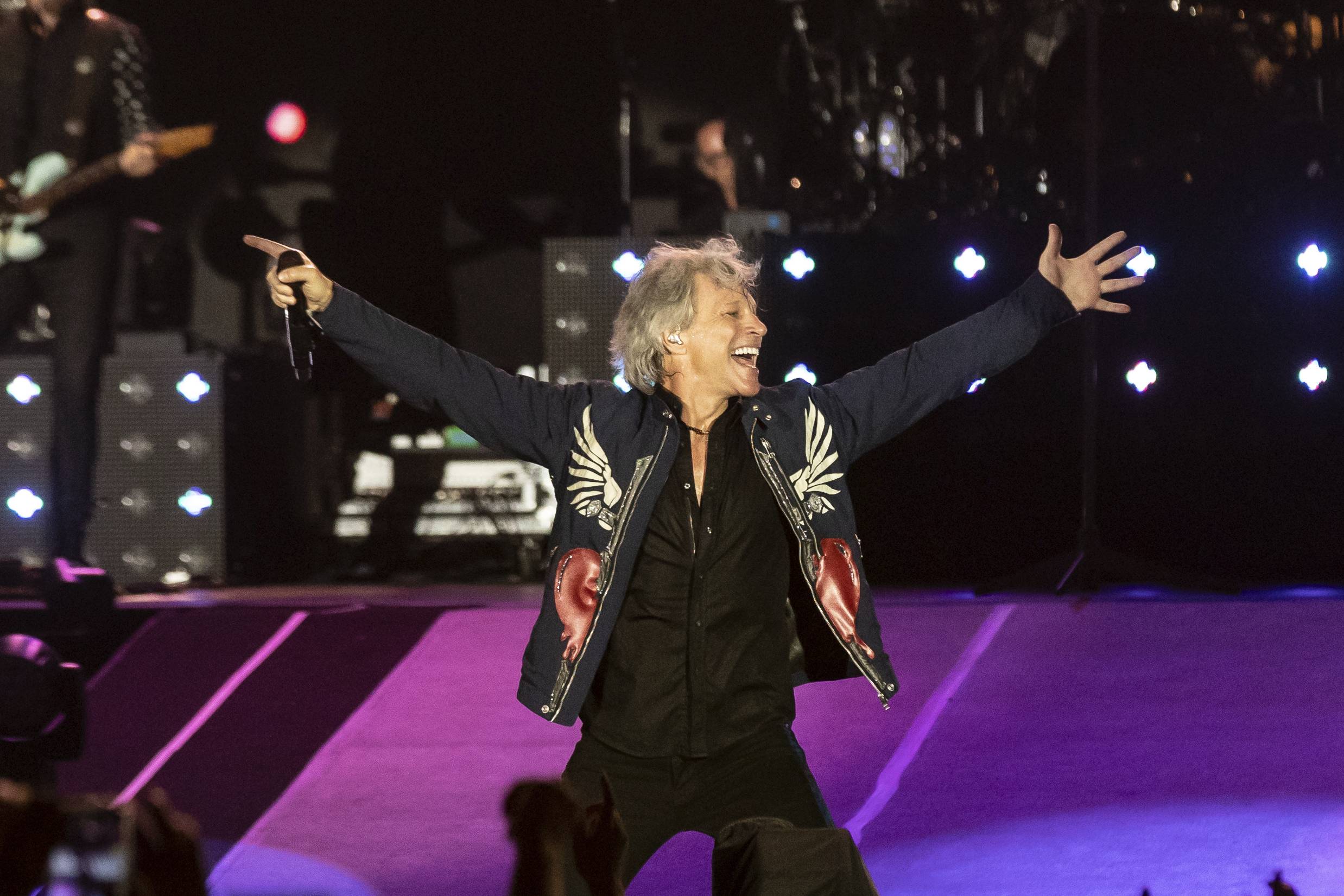 Jon Bon Jovi performs on stage