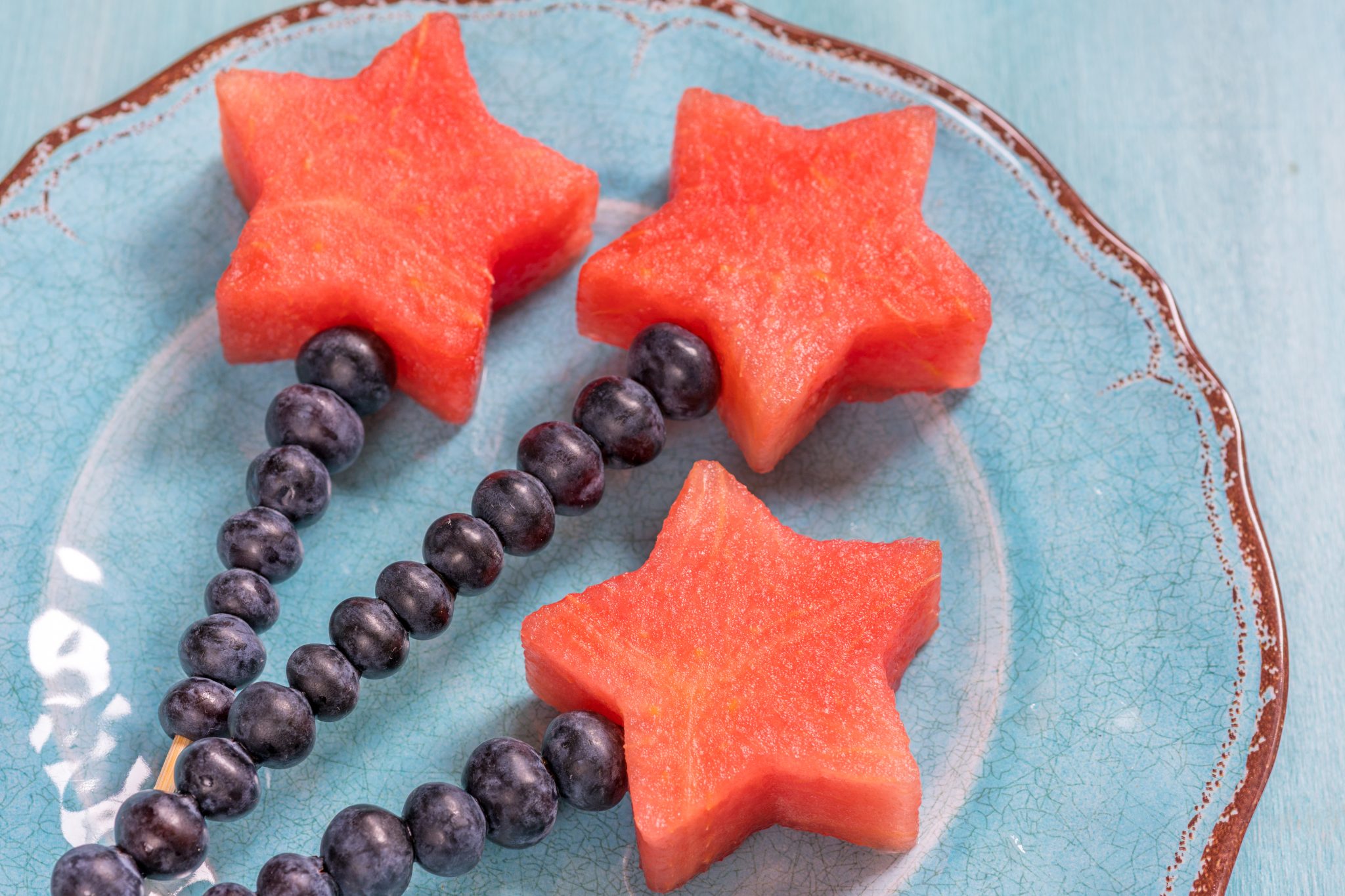 blueberry watermelon sparkler treats for fourth of july