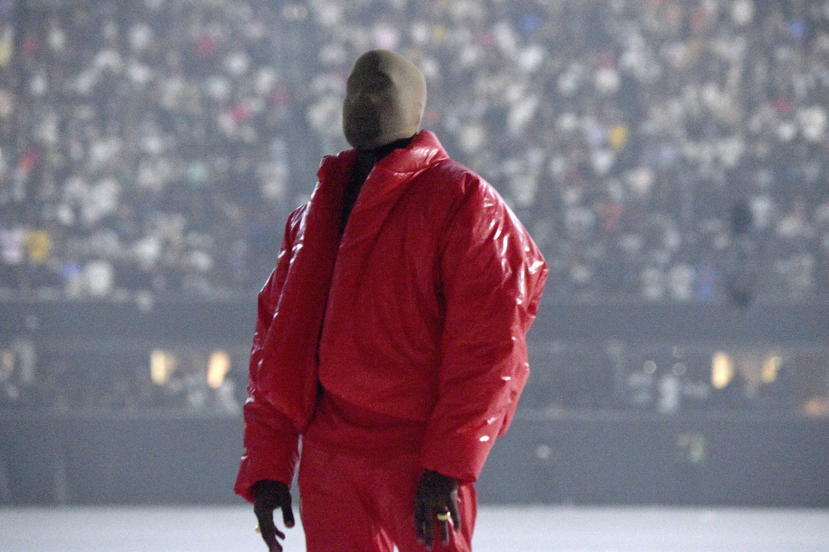 Kanye West red round jacket