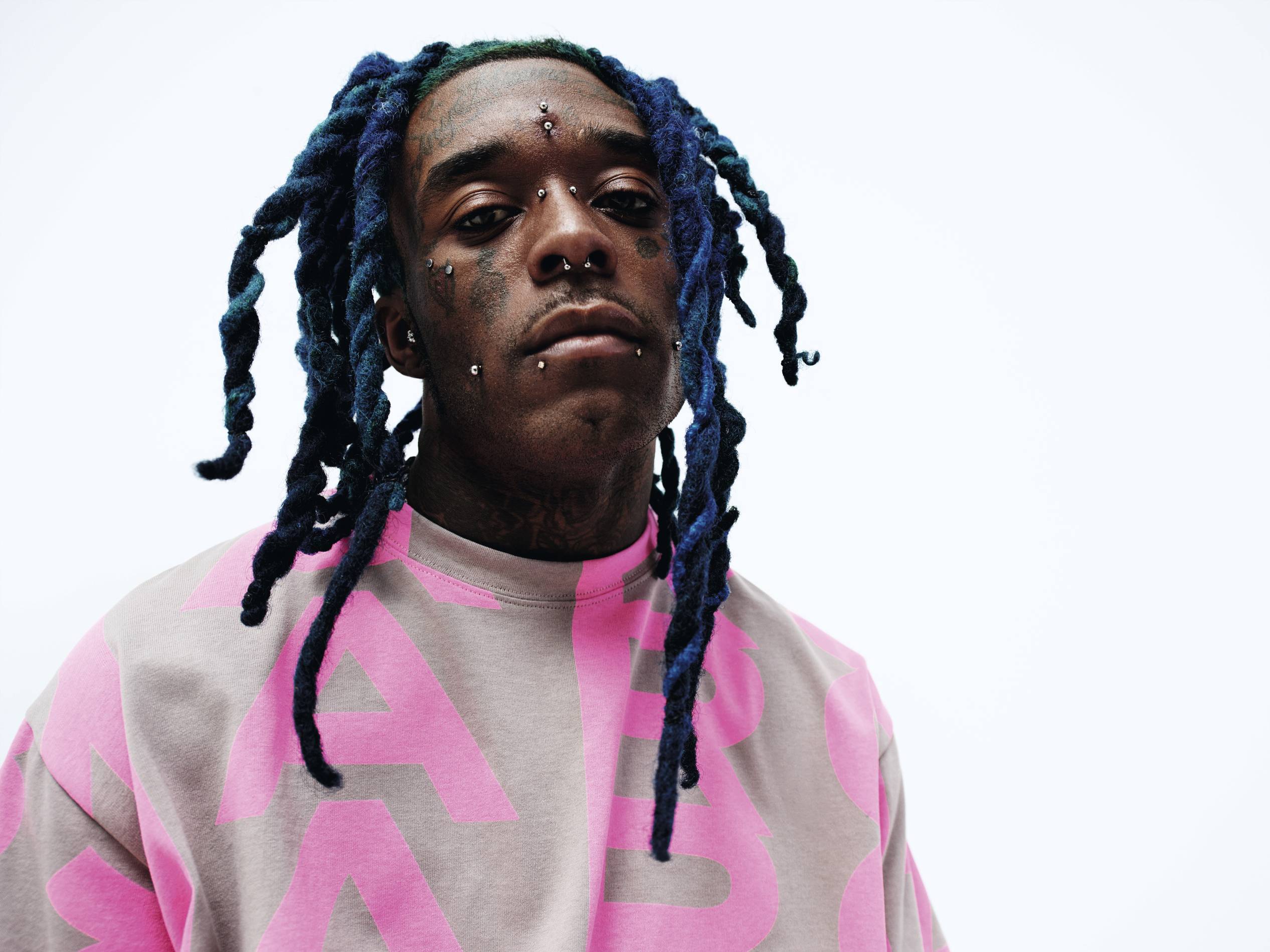 Lil Uzi Vert poses for Marc Jacobs' Spring 2022 Campaign