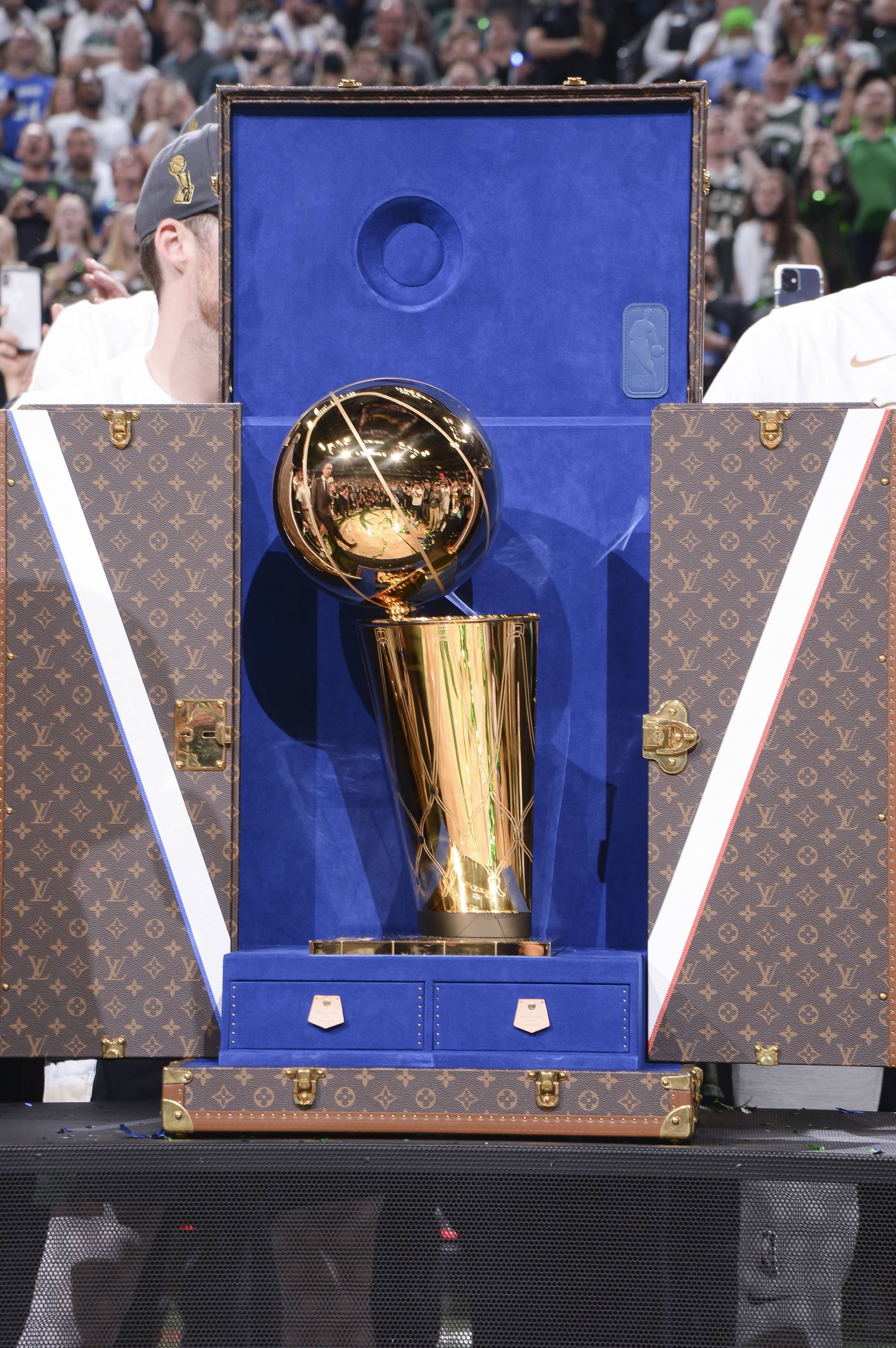 Louis Vuitton NBA trophy travel case