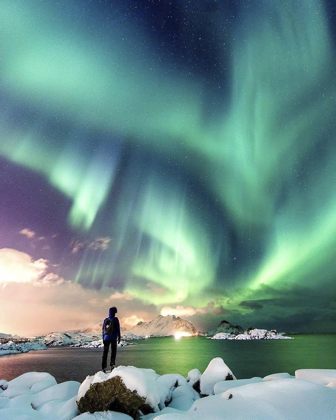 the northern lights as seen from norway