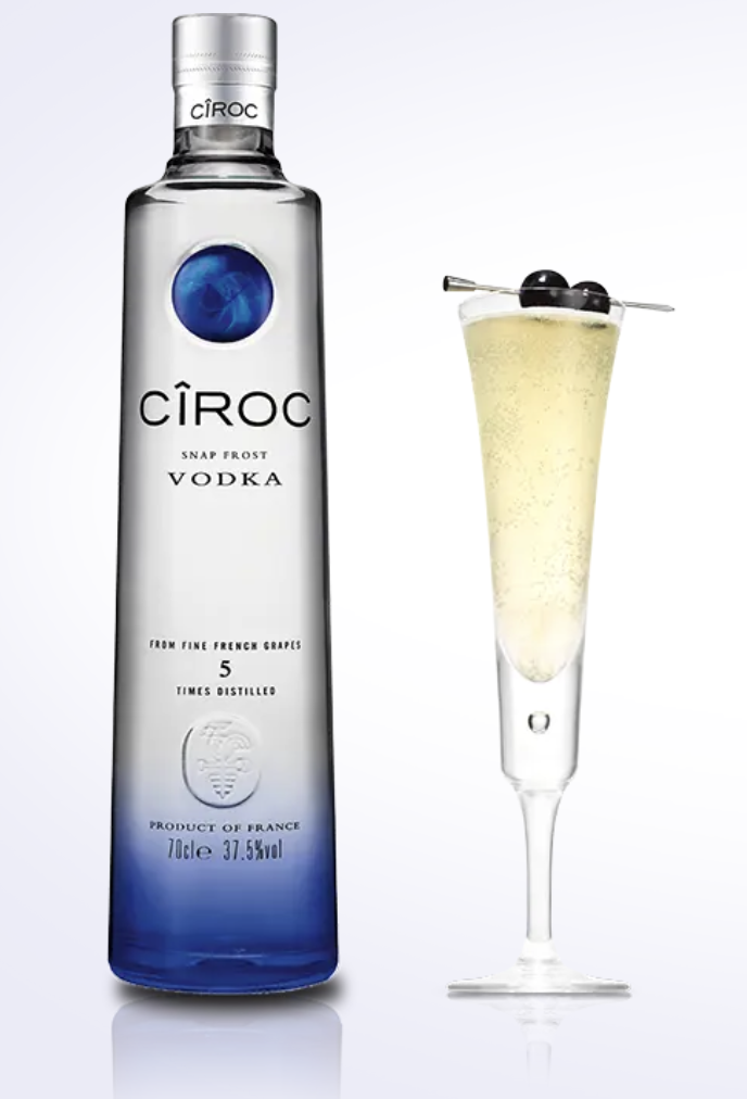 Blue Stone royal cocktail by Ciroc