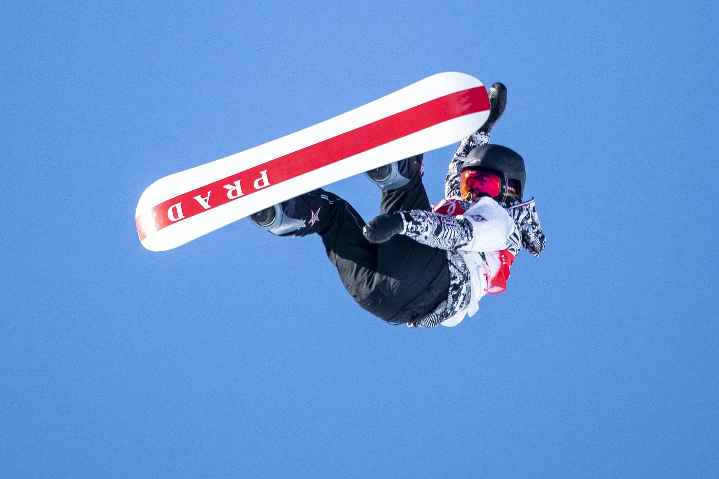 Julia Marino snowboards with Prada at the Olympics in Beijing 2022