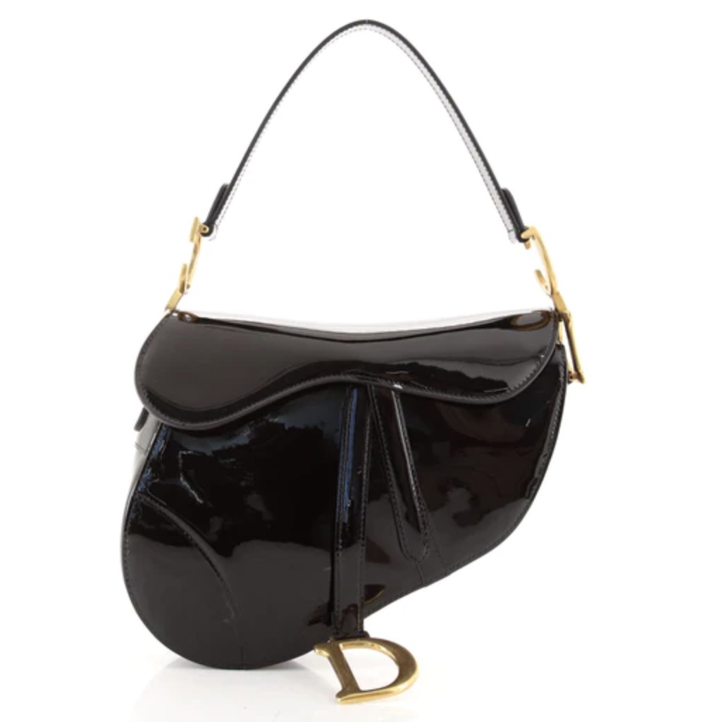 Christian Dior Saddle Bag Patent Medium