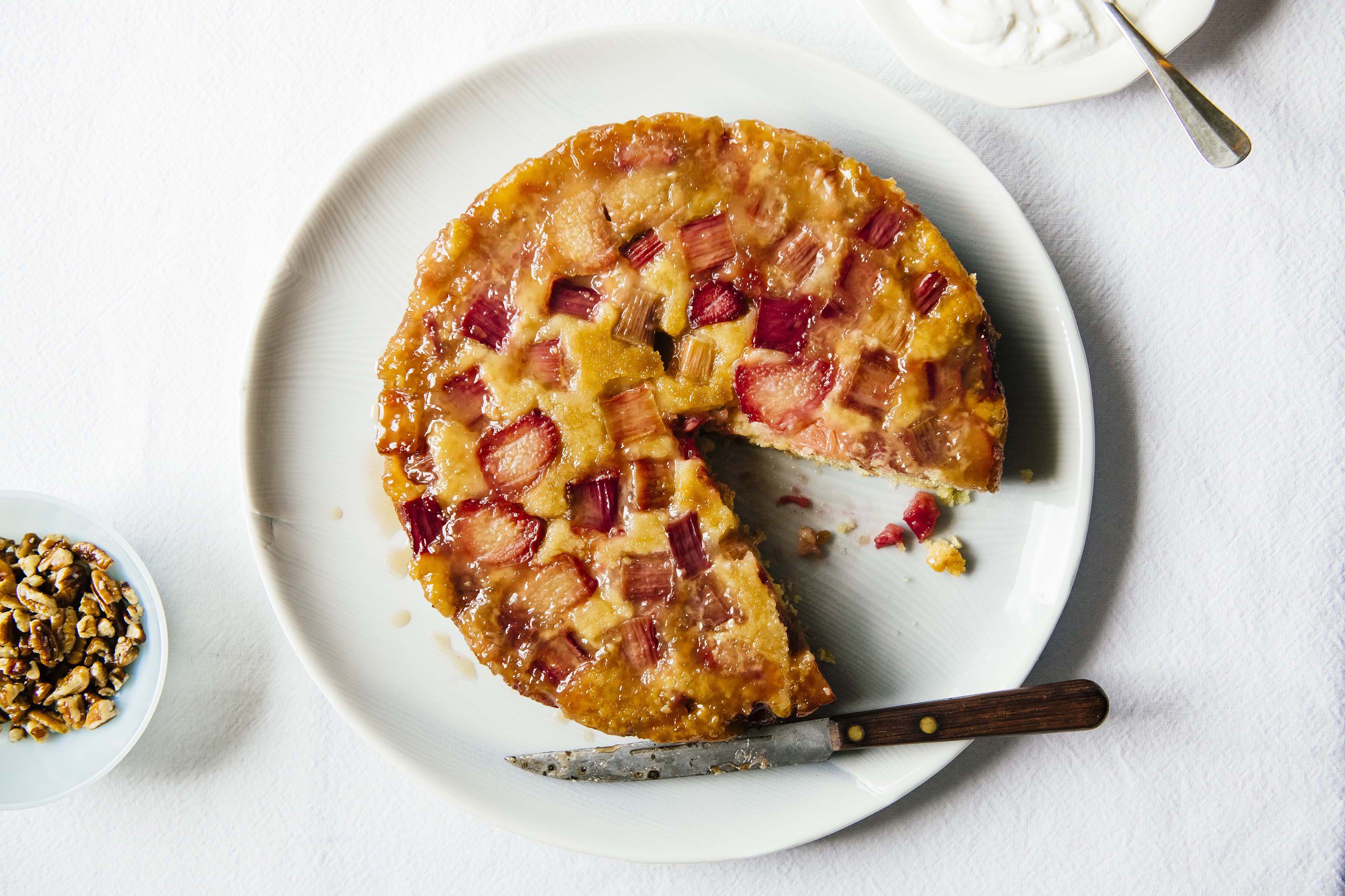 rhubarb upside-down cake by abra berens, as featured in 'Pulp: A Practical Guide to Cooking with Fruit'
