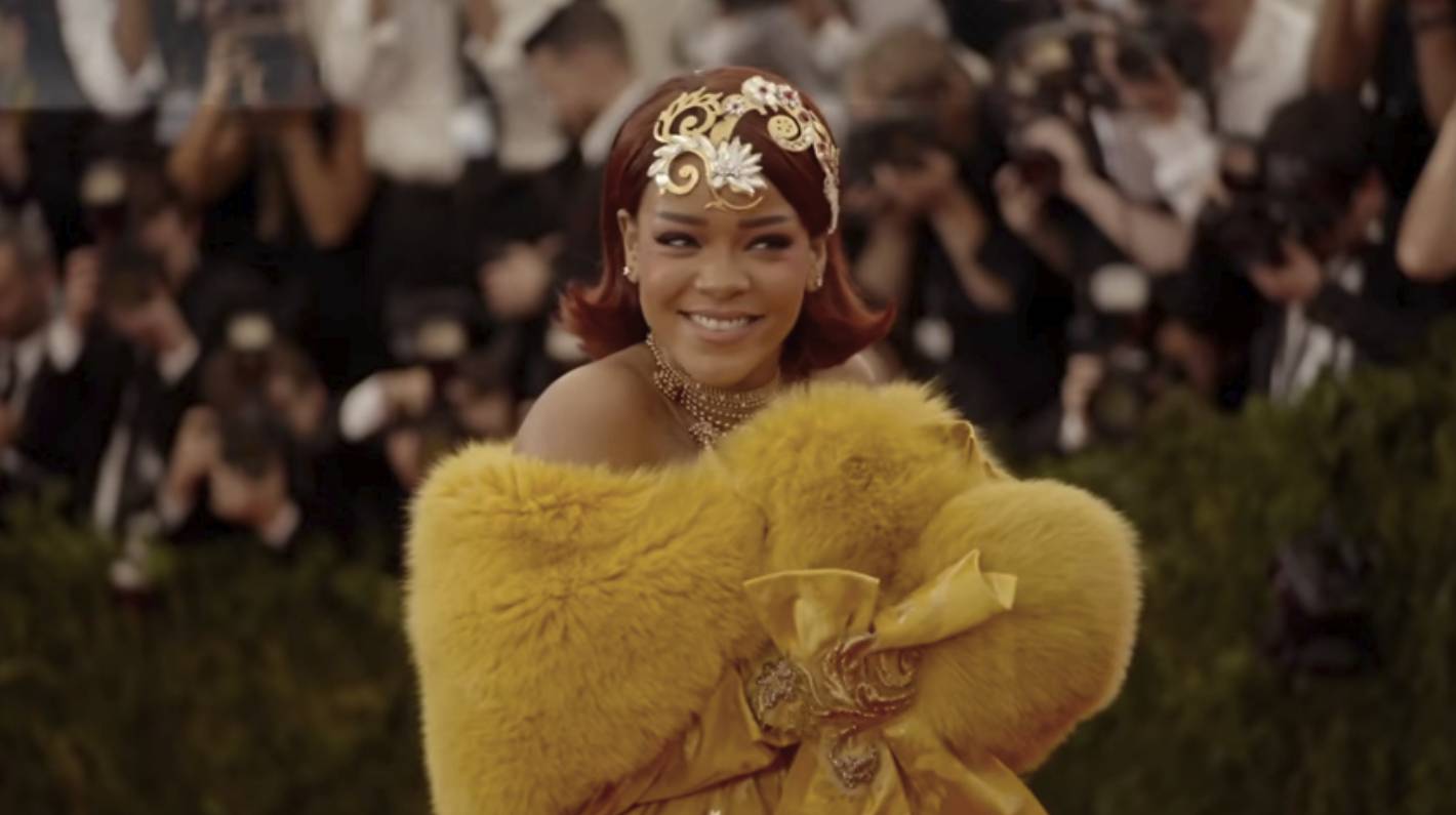 Rihanna at the Met Gala as seen in the film "First Monday in May"
